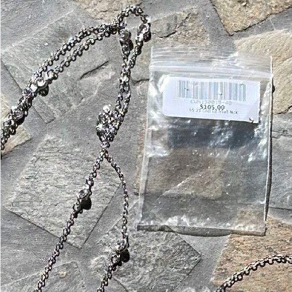 Sterling Silver CZ 48”L Necklace - Picture 11 of 12